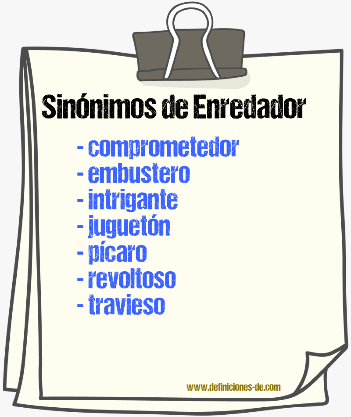 Sinnimos de enredador