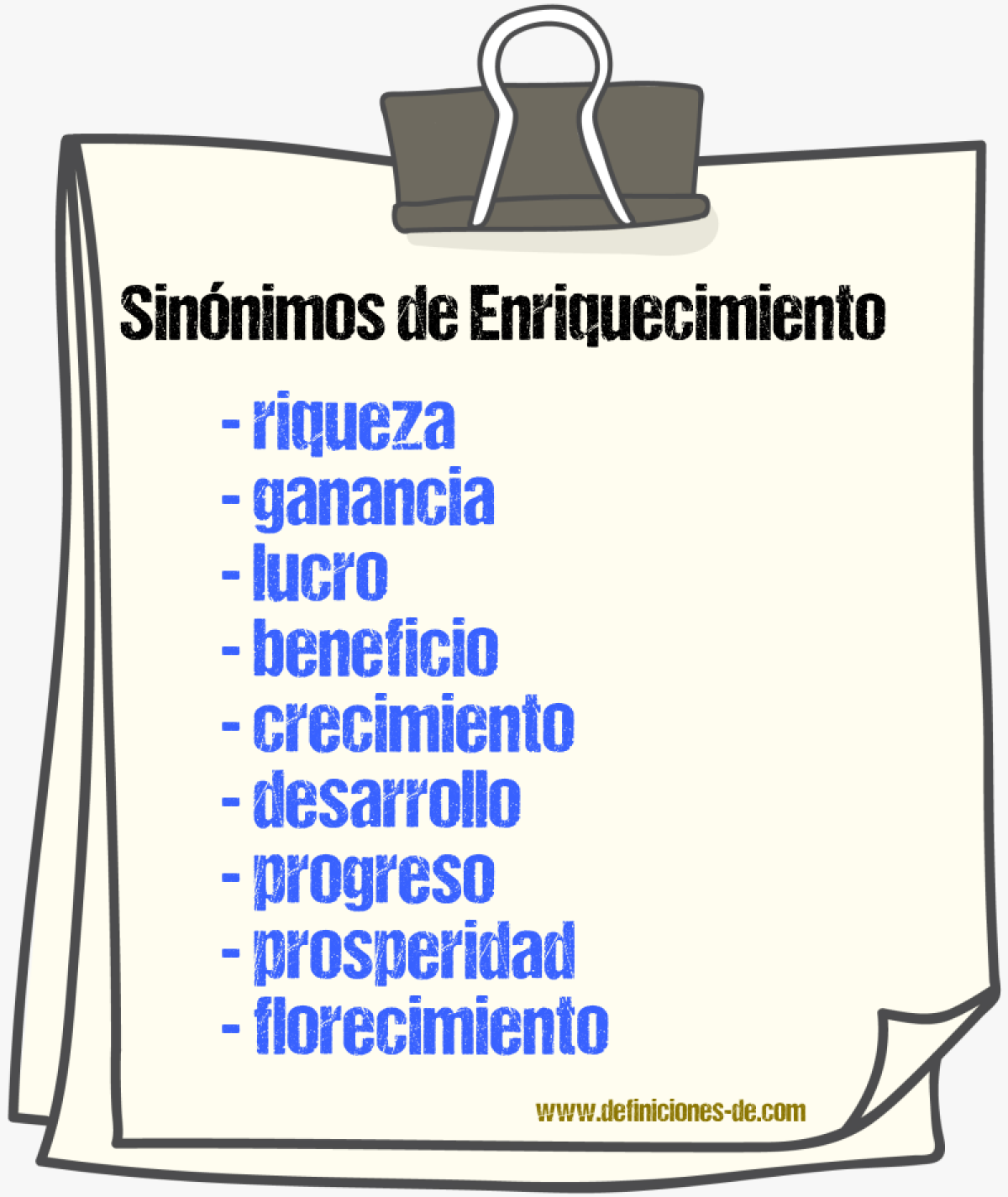 Sinnimos de enriquecimiento