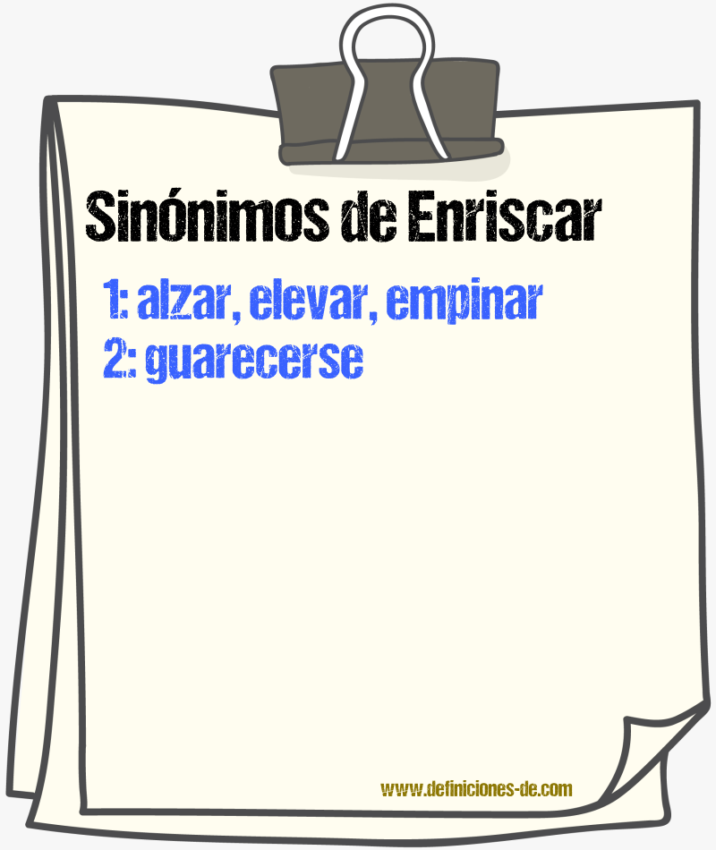 Sinnimos de enriscar