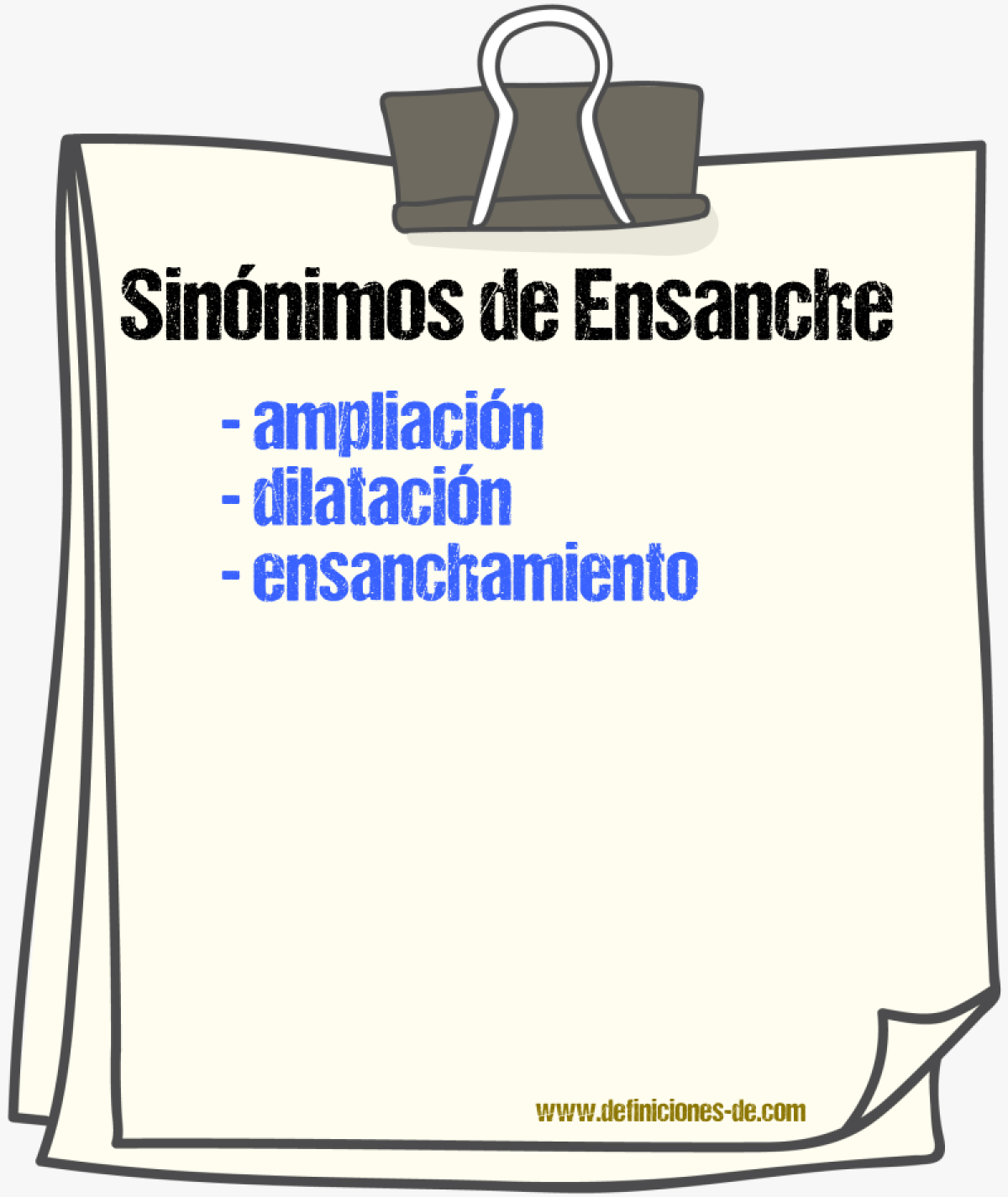 Sinnimos de ensanche