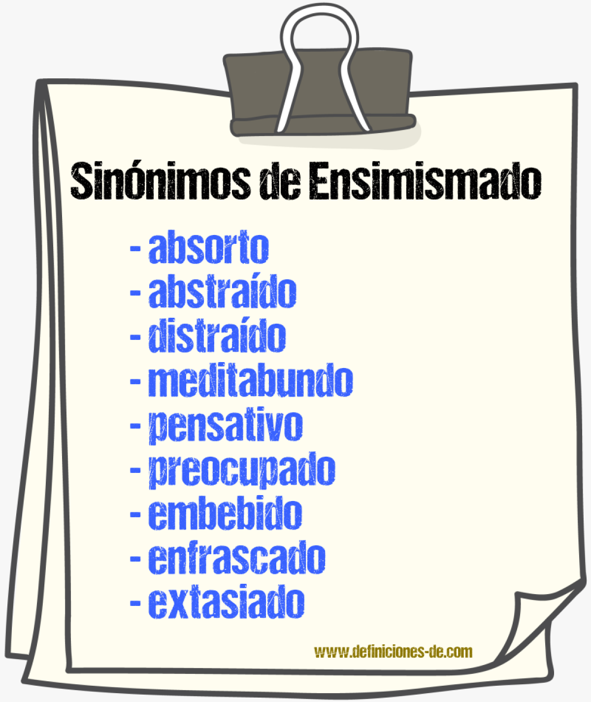 Sinnimos de ensimismado