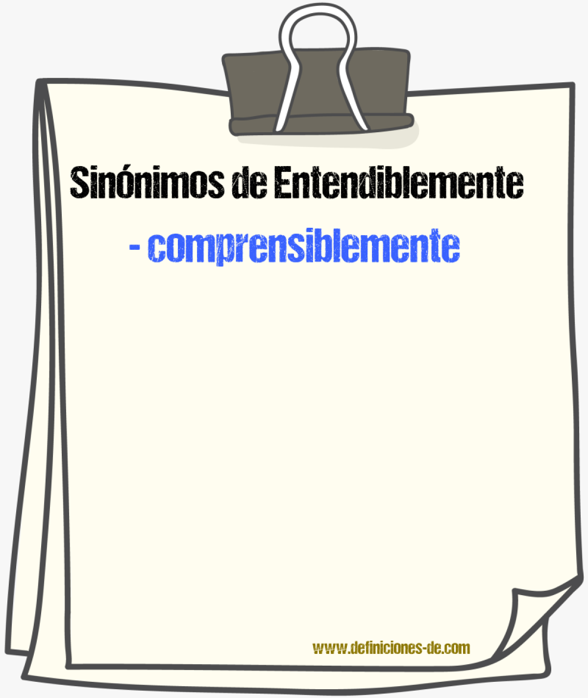 Sinnimos de entendiblemente