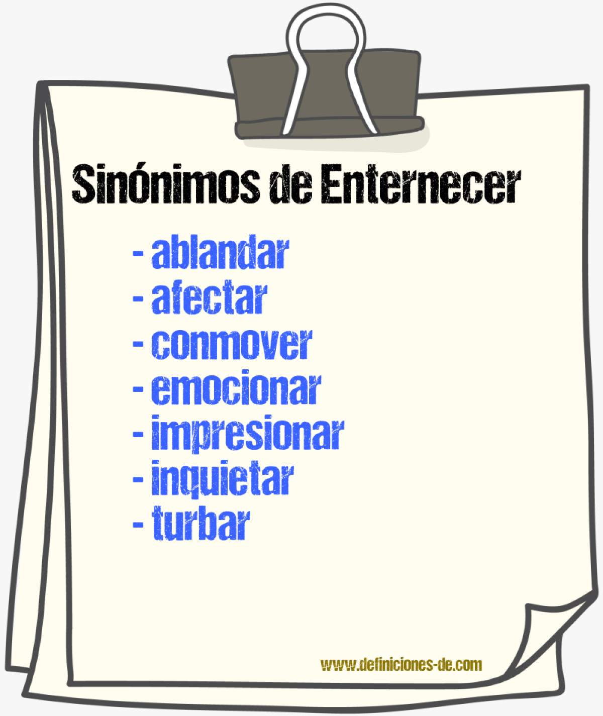 Sinnimos de enternecer