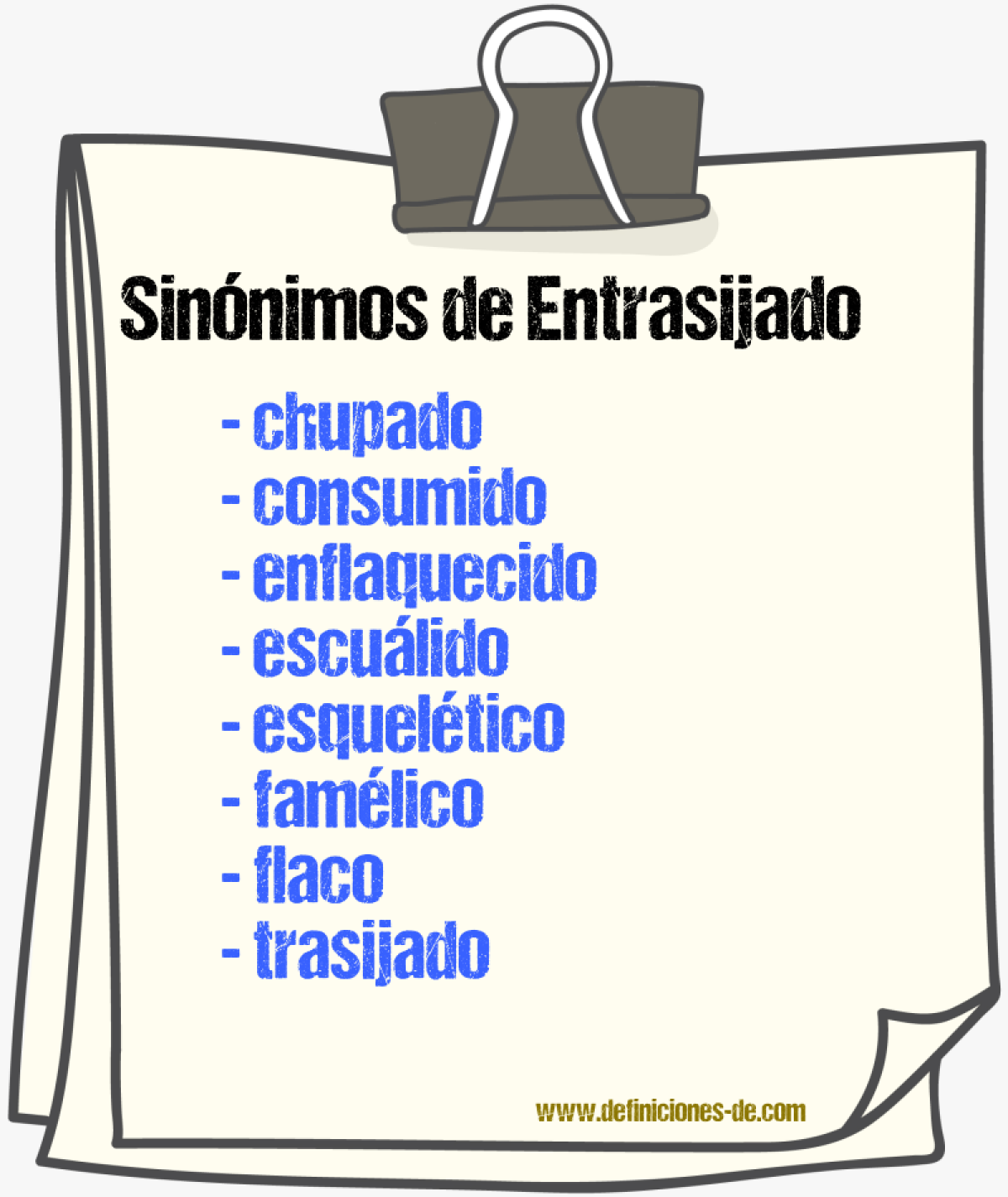 Sinnimos de entrasijado