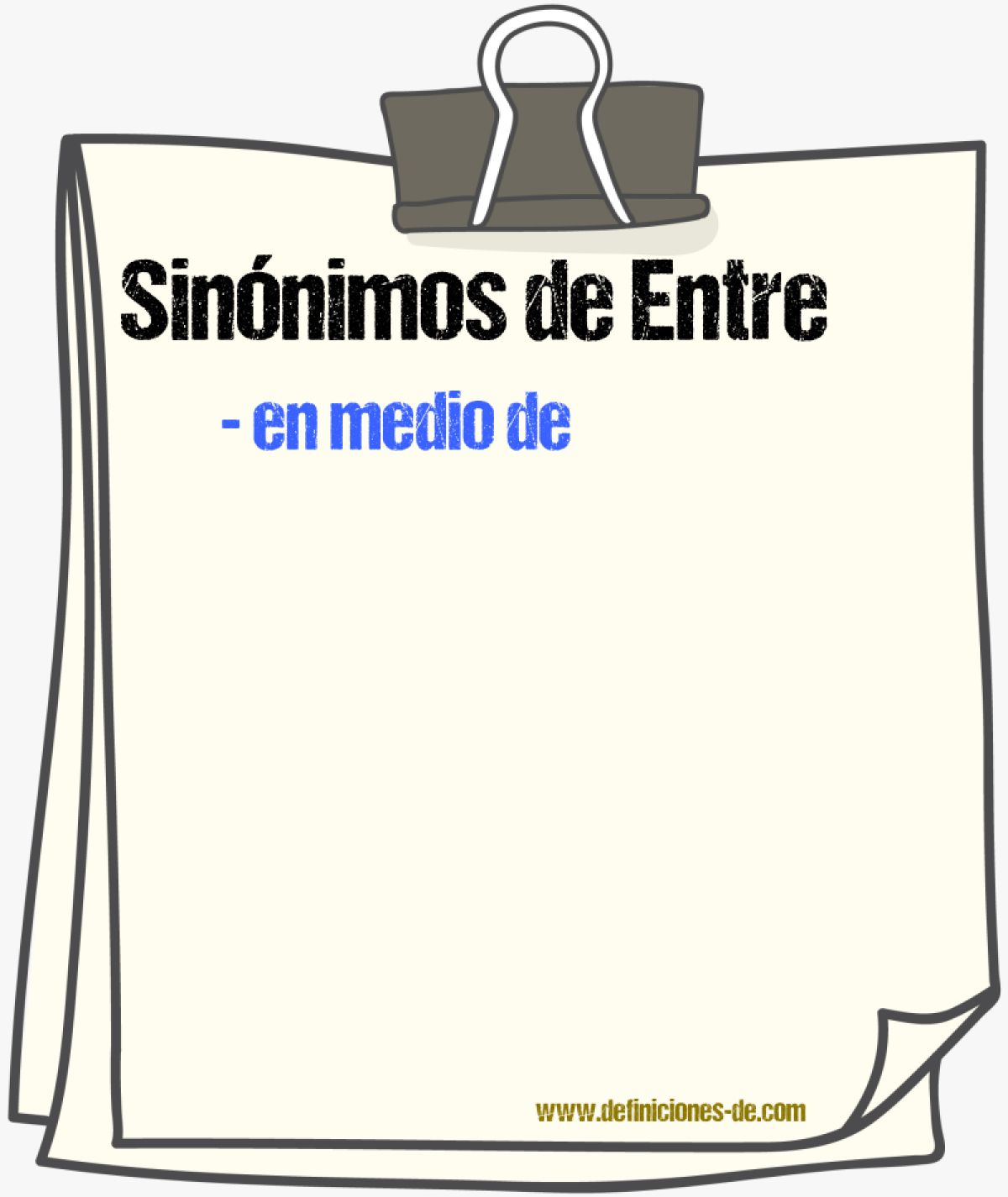 Sinnimos de entre