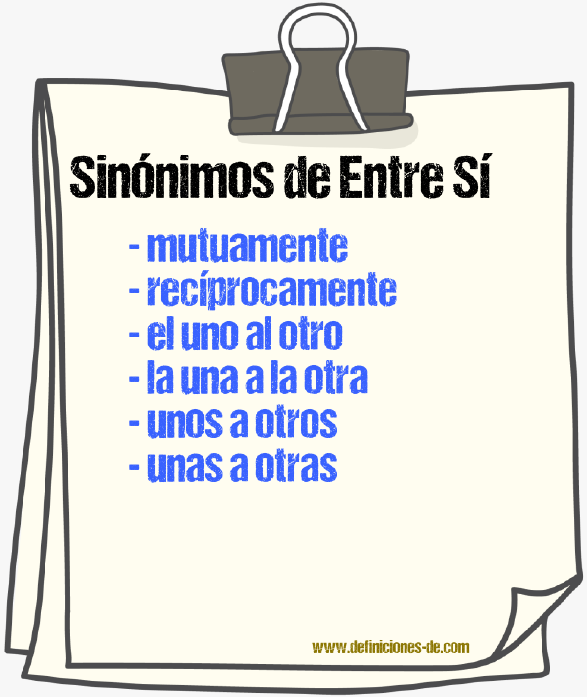 Sinónimos de entre sí