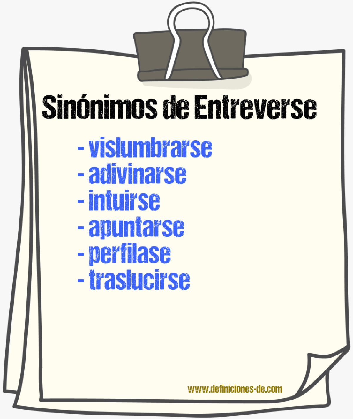 Sinónimos de entreverse