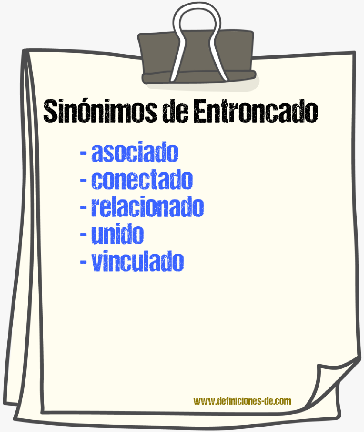 Sinnimos de entroncado