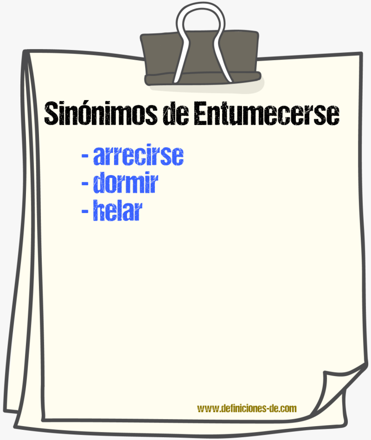 Sinnimos de entumecerse