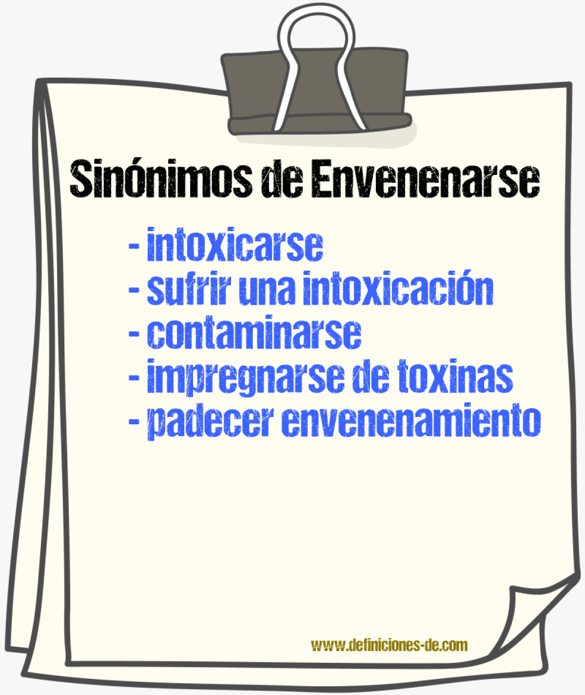 Sinónimos de envenenarse