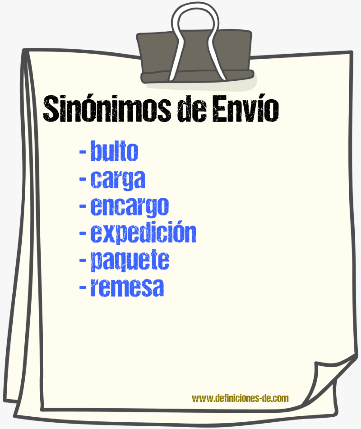 Sinnimos de envo