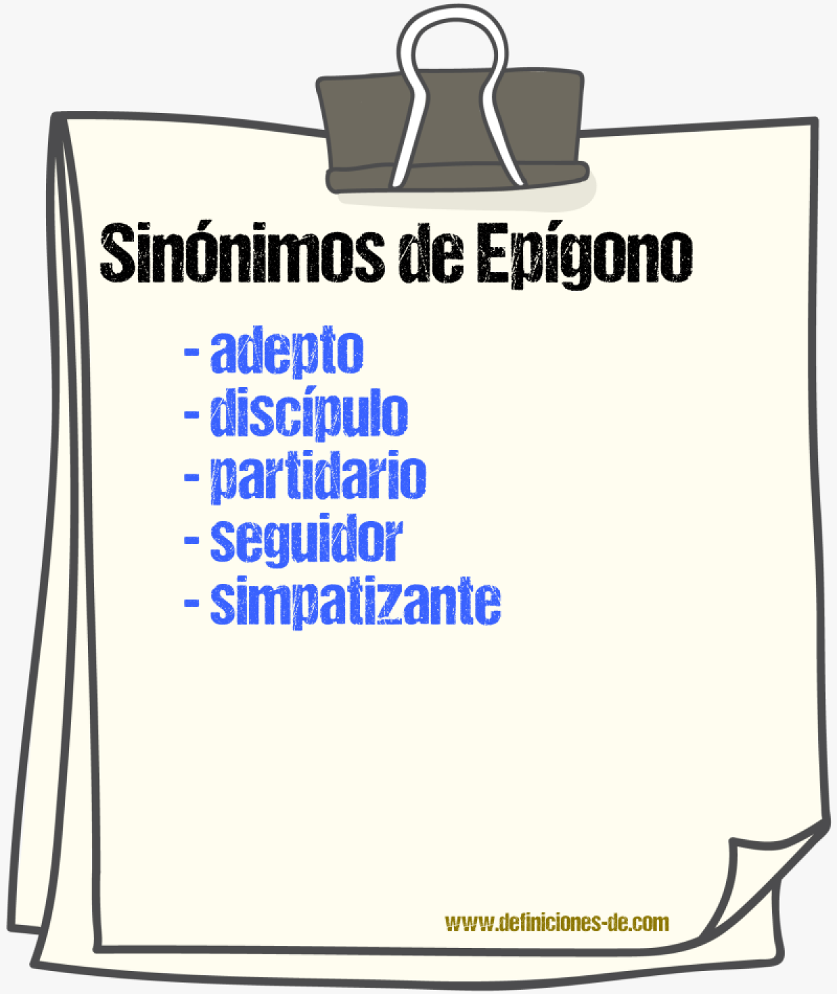 Sinnimos de epgono