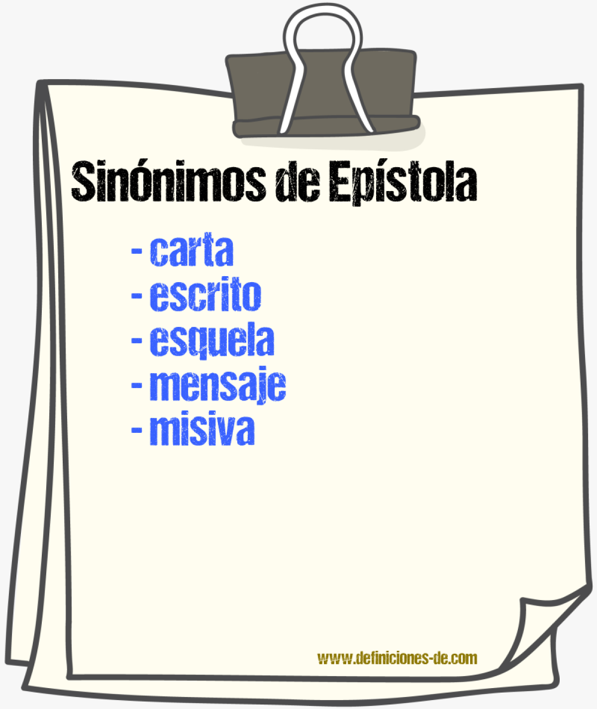 Sinnimos de epstola