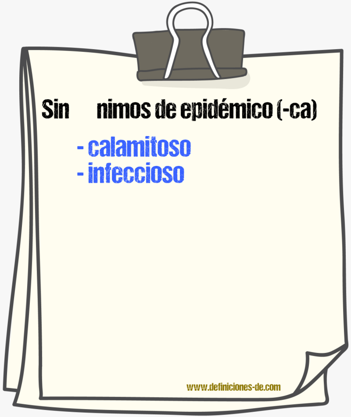 Sinnimos de epidmico