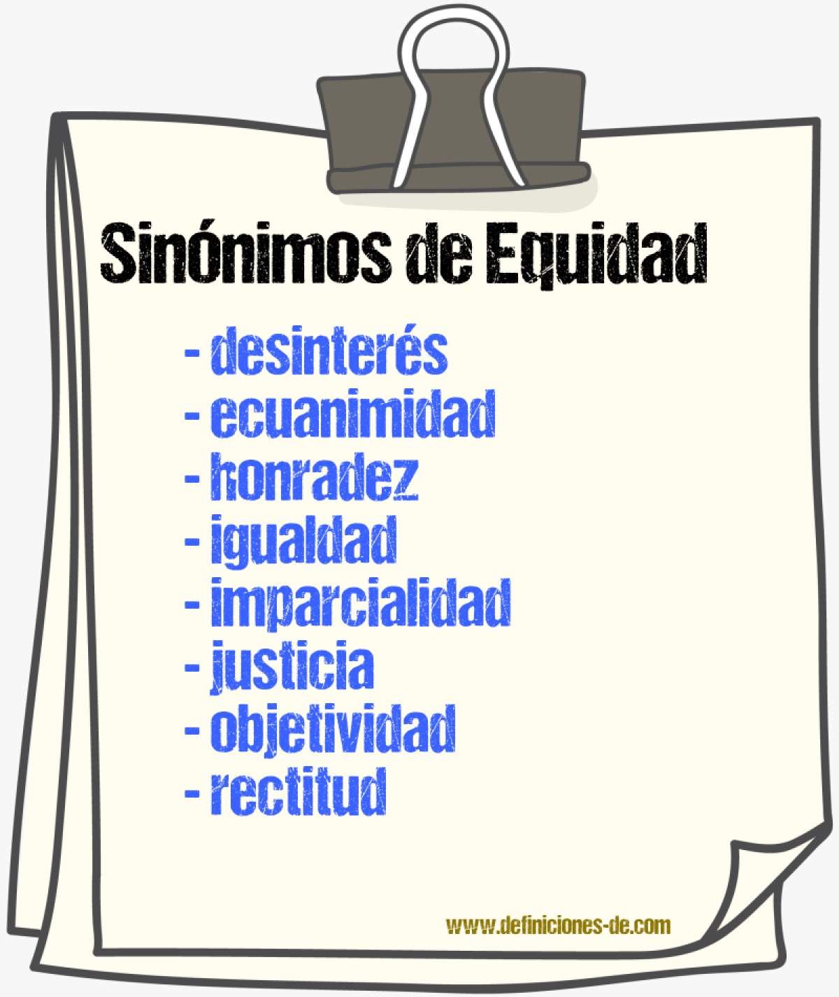 Sinnimos de equidad