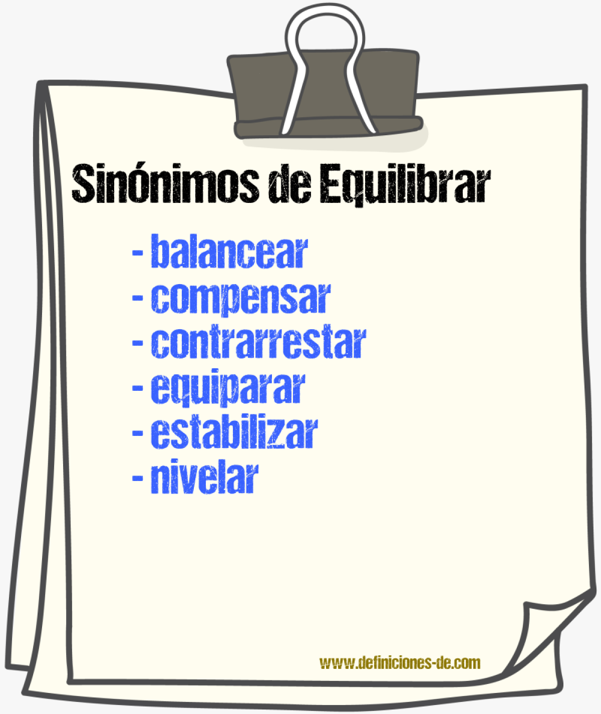 Sinnimos de equilibrar