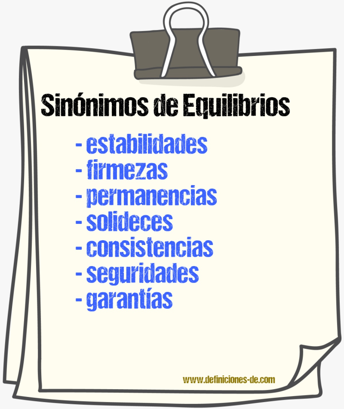 Sinónimos de equilibrios