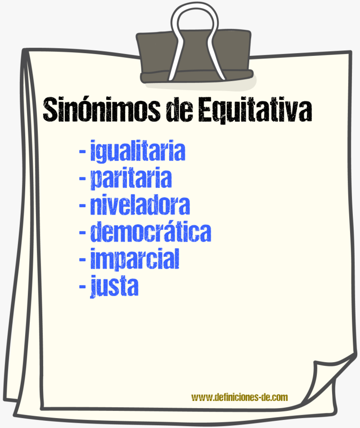 Sinónimos de equitativa