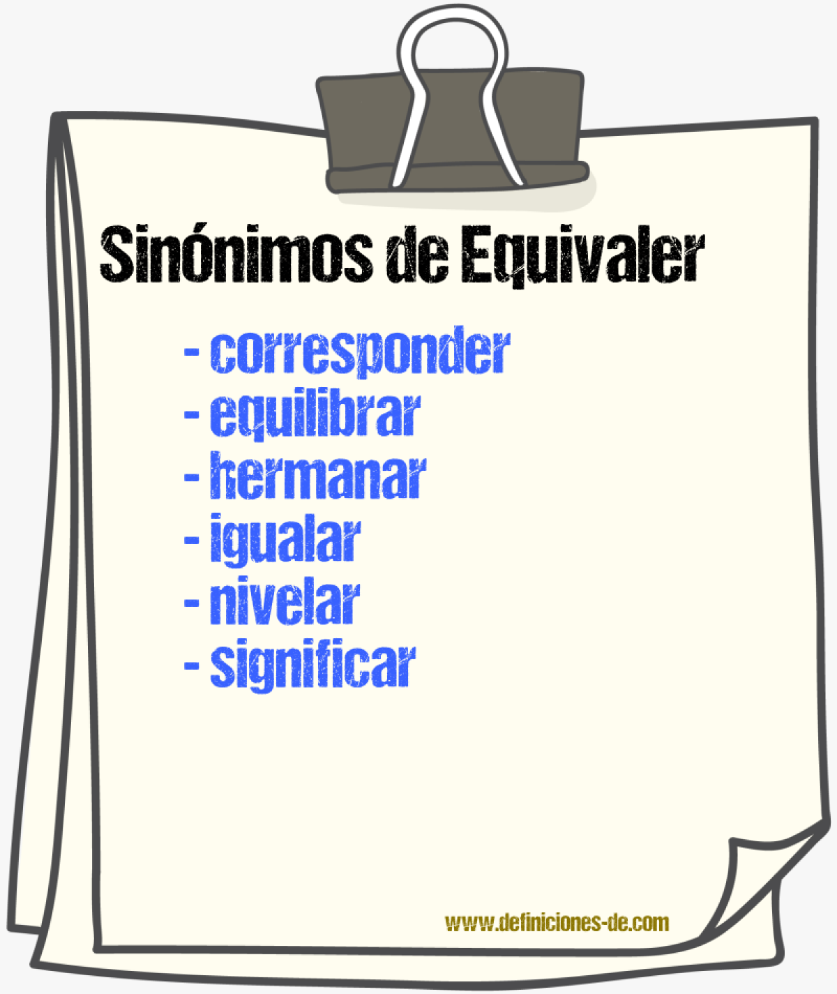 Sinnimos de equivaler