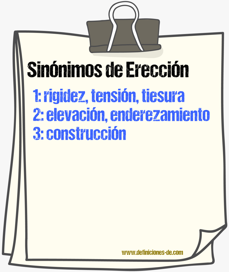 Sinnimos de ereccin