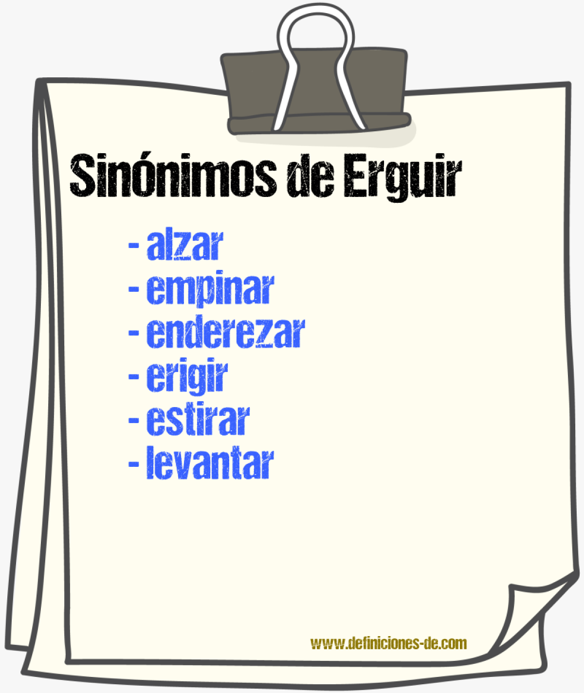 Sinnimos de erguir