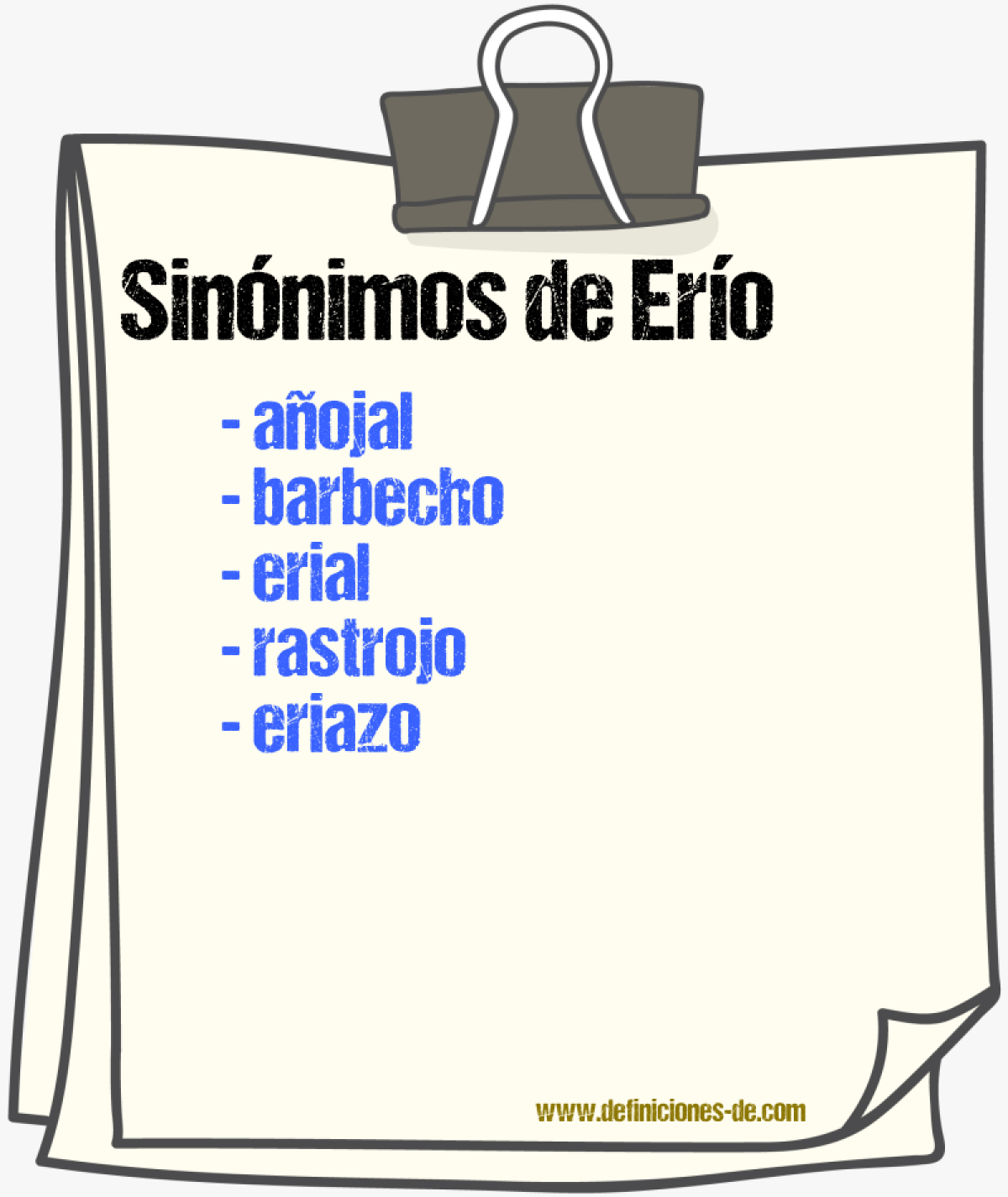 Sinnimos de ero