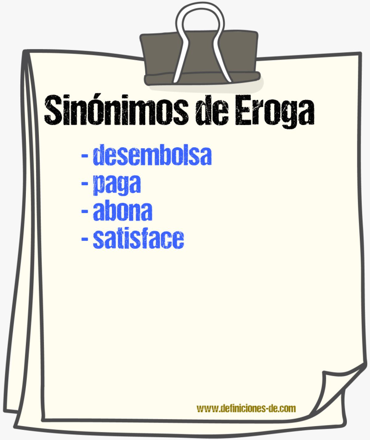 Sinónimos de eroga