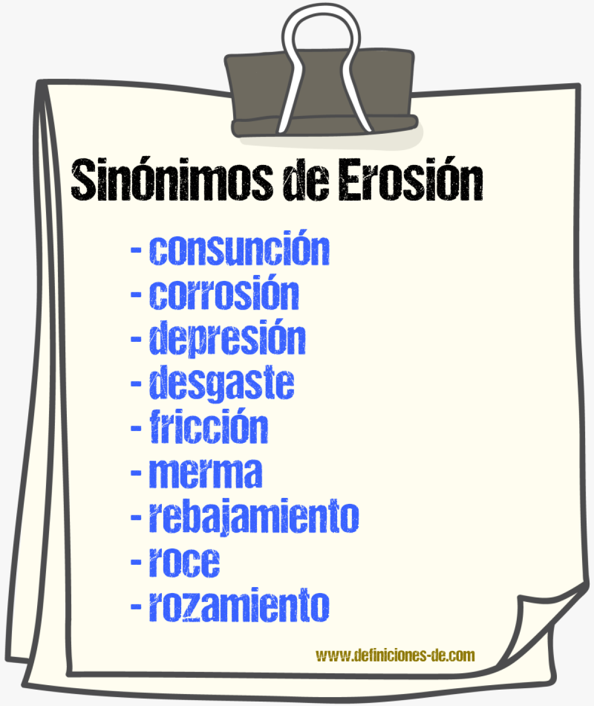 Sinnimos de erosin