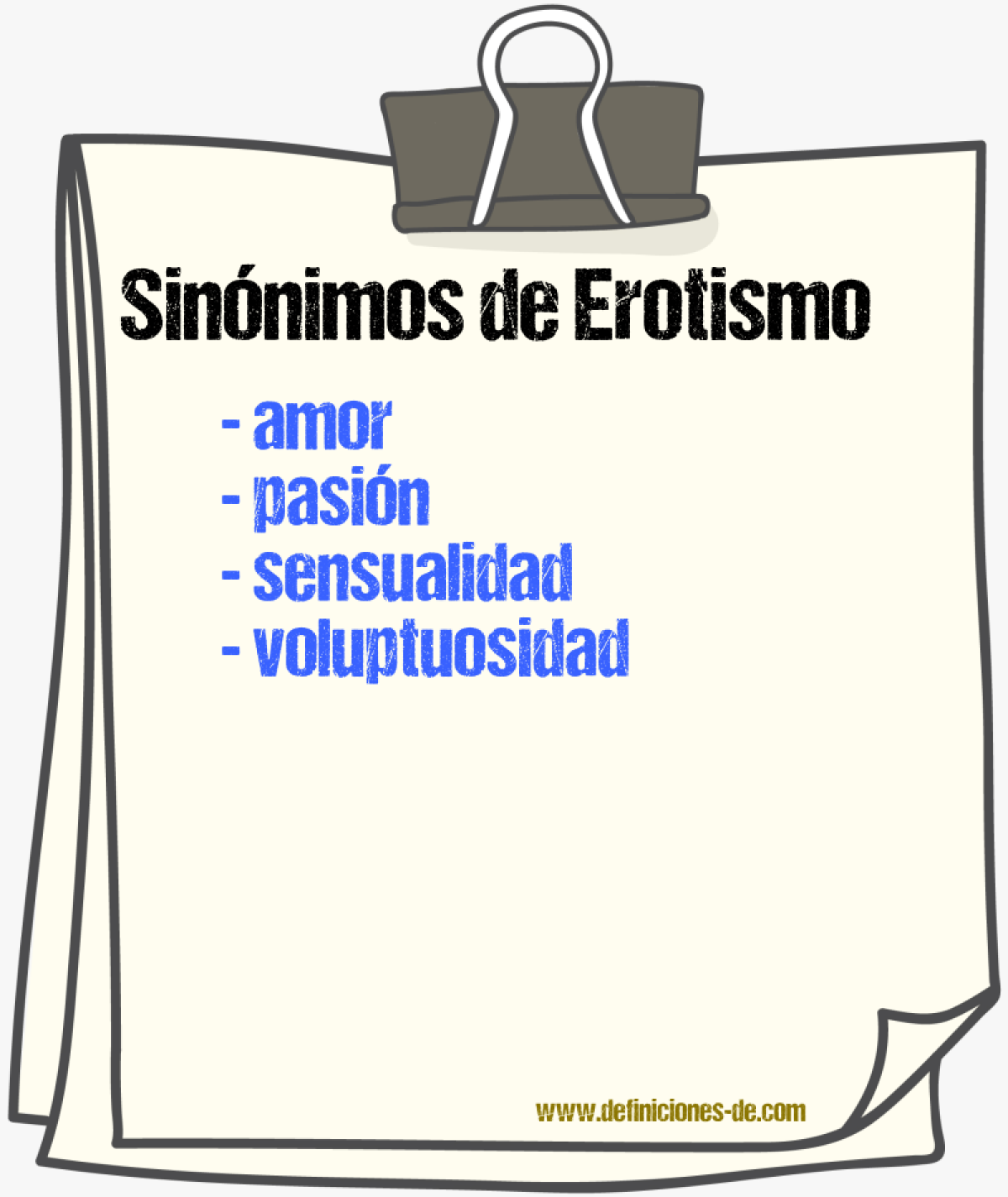 Sinnimos de erotismo