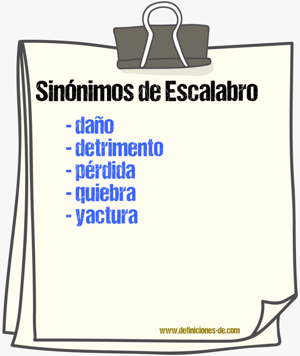 Sinnimos de escalabro