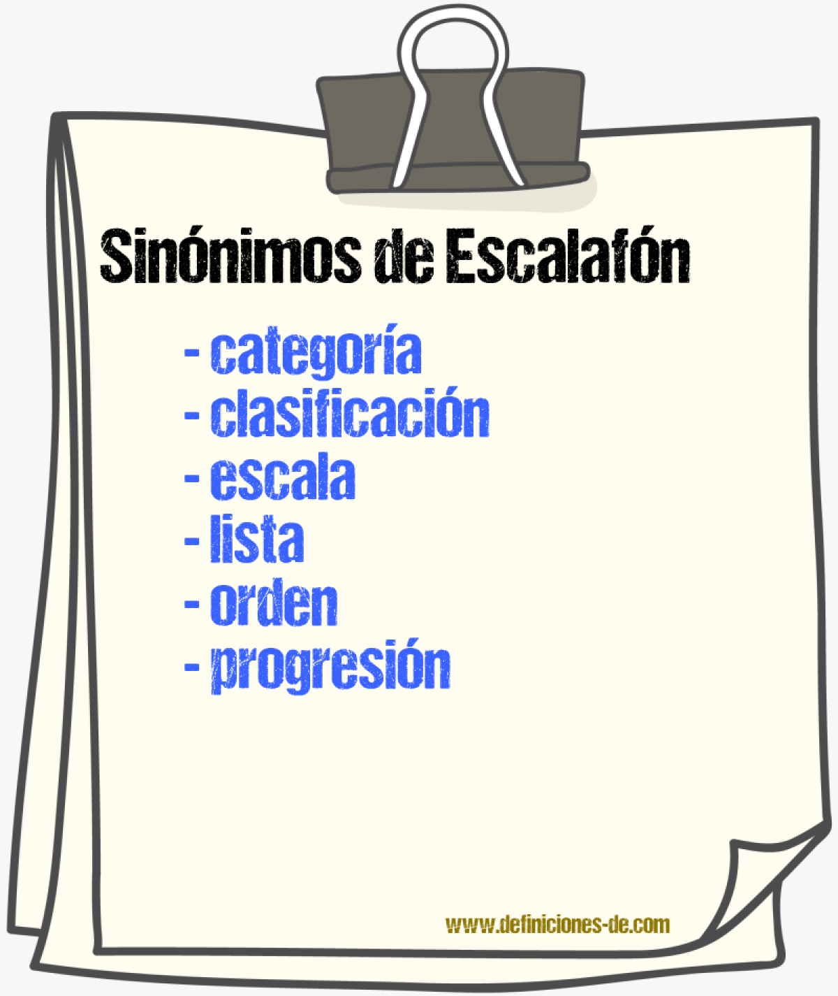 Sinnimos de escalafn