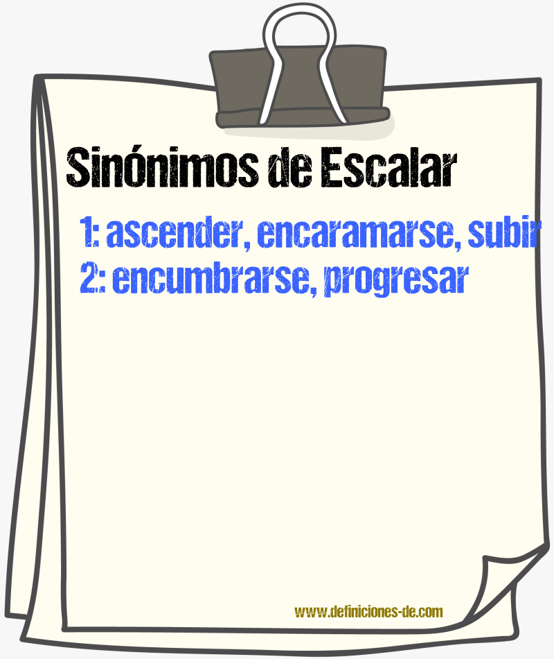 Sinnimos de escalar