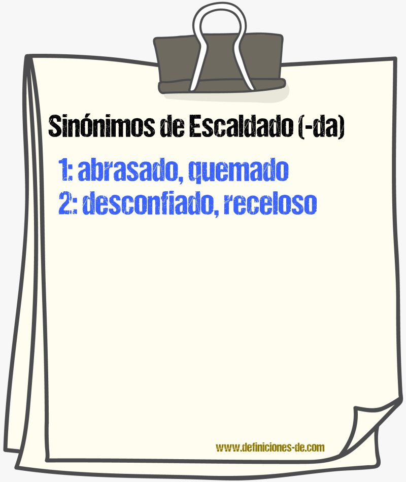 Sinnimos de escaldado