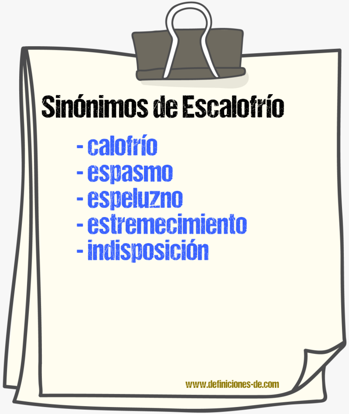 Sinnimos de escalofro