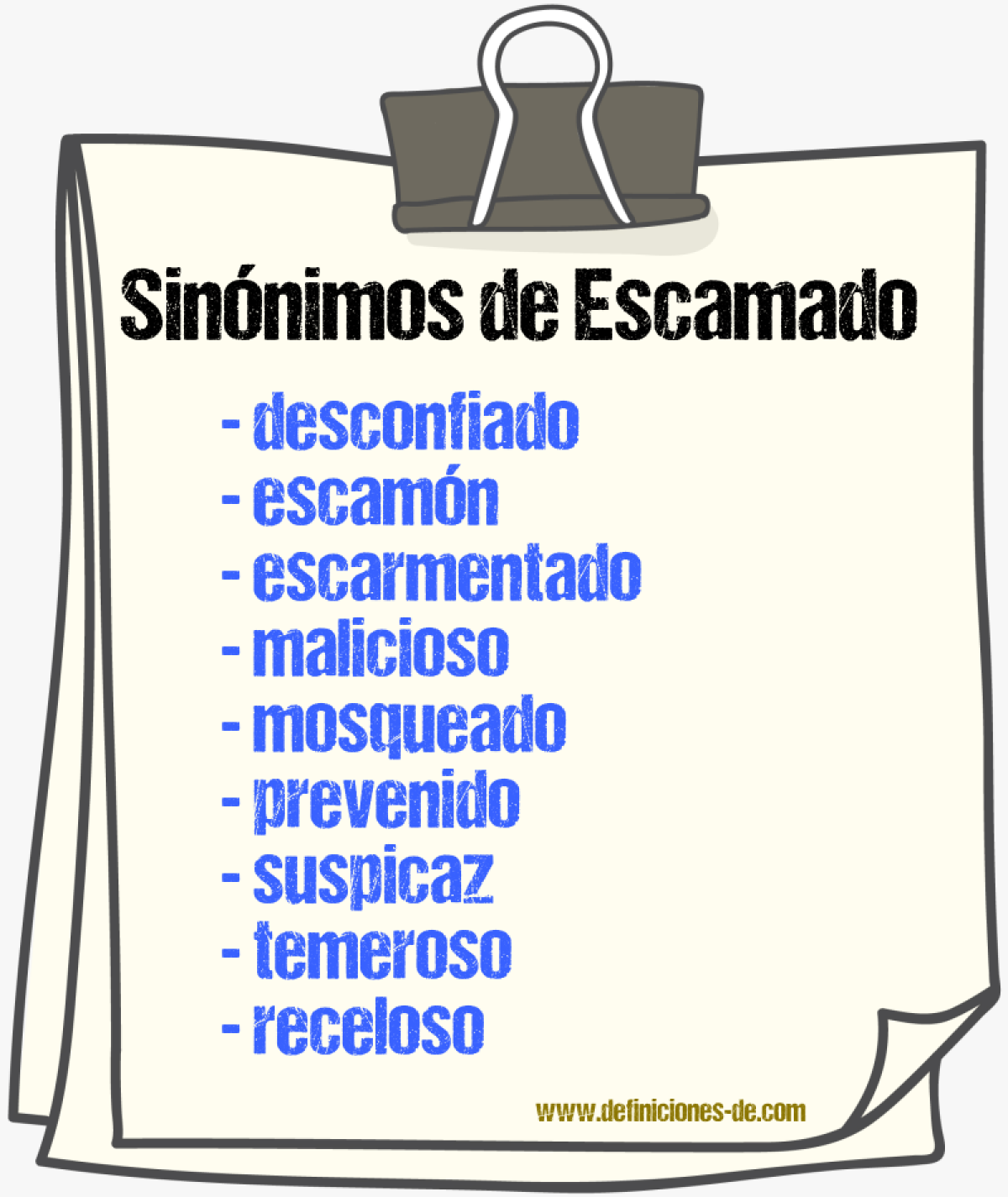 Sinnimos de escamado