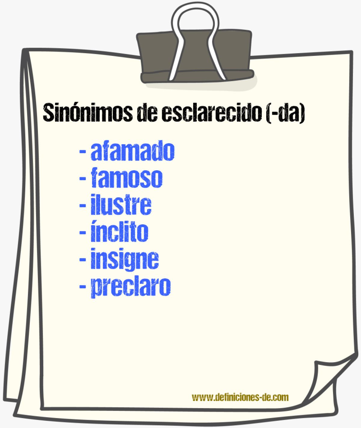 Sinnimos de esclarecido