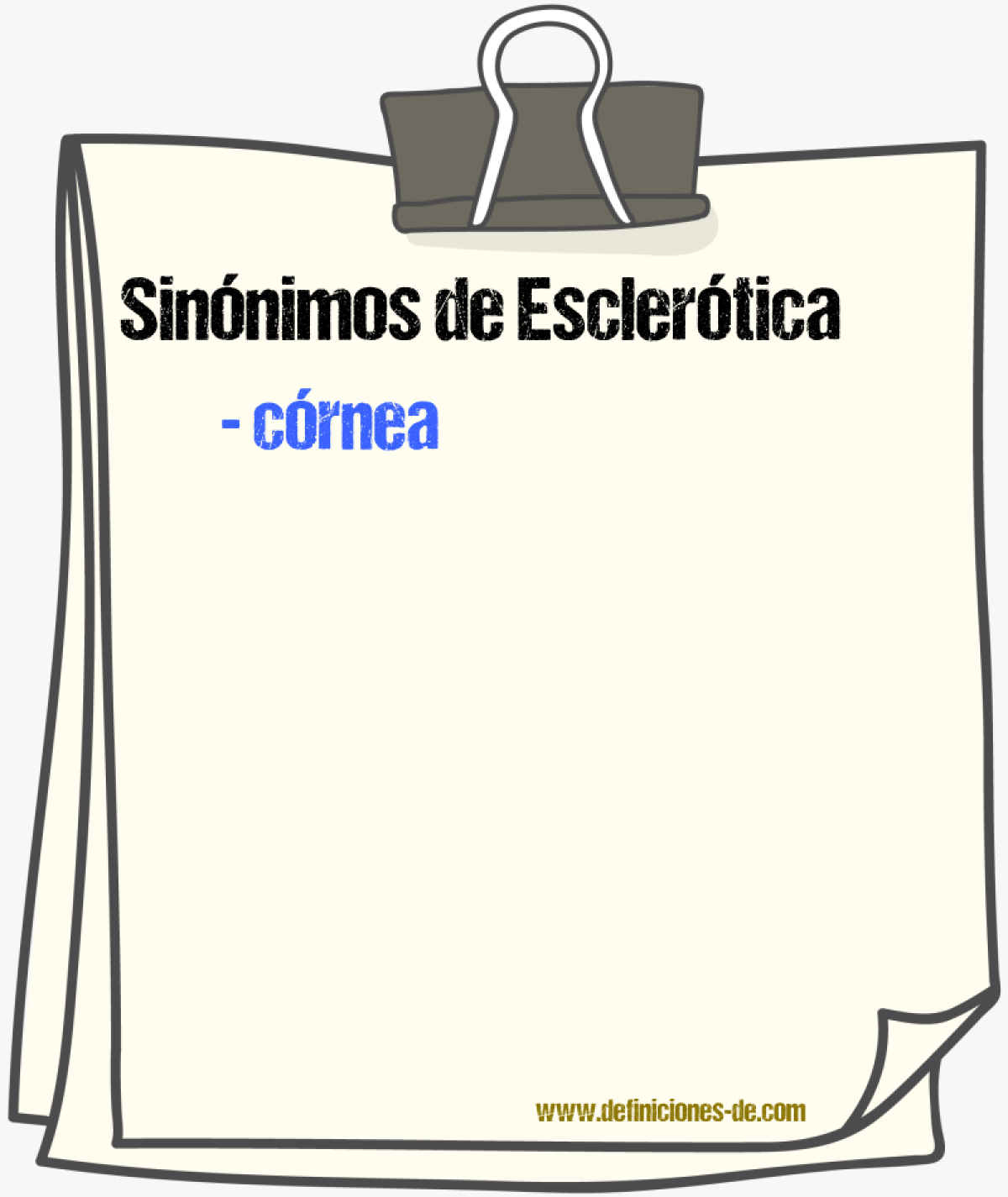 Sinnimos de esclertica