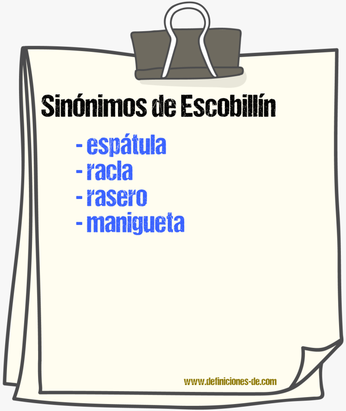 Sinnimos de escobilln