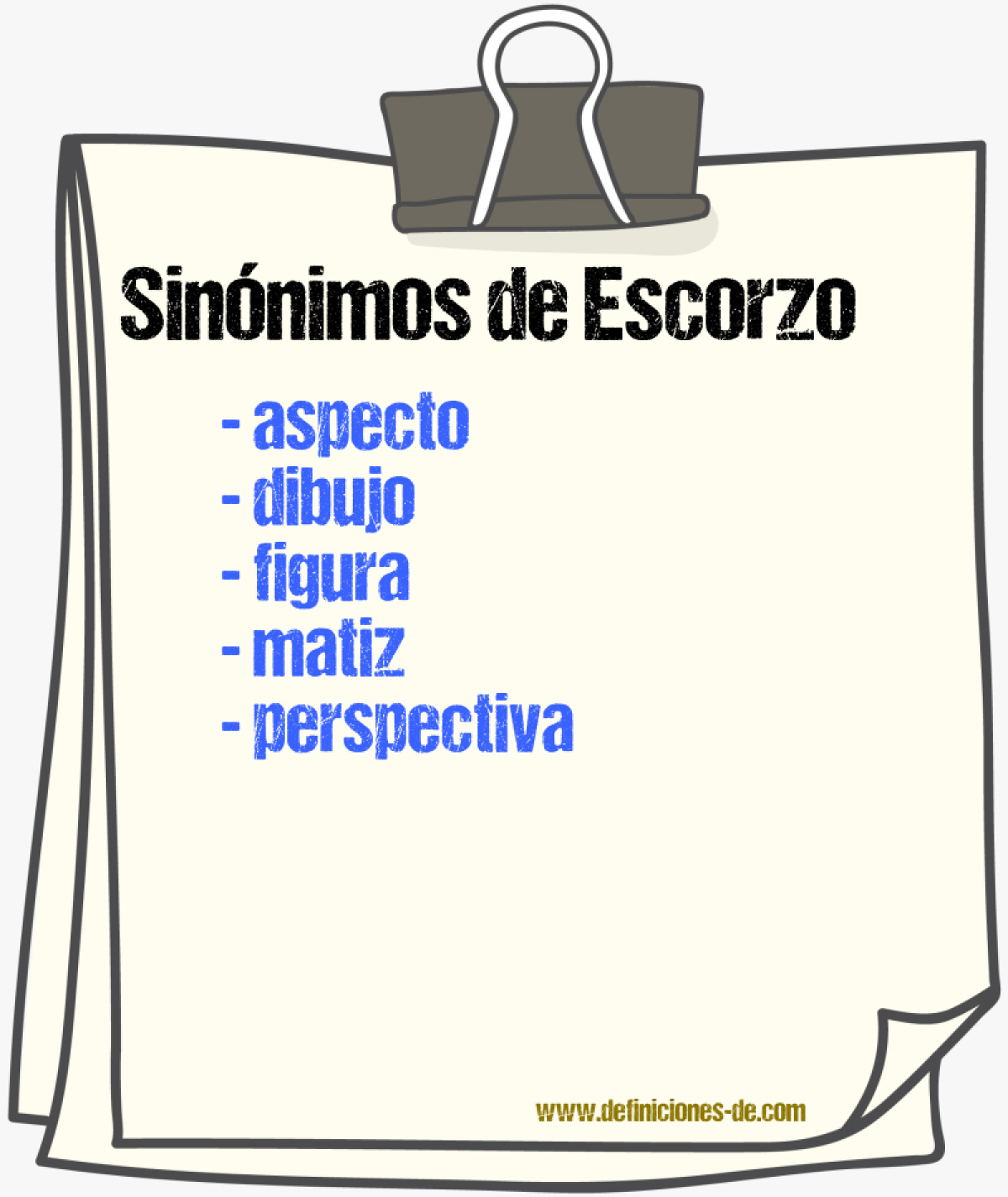 Sinnimos de escorzo