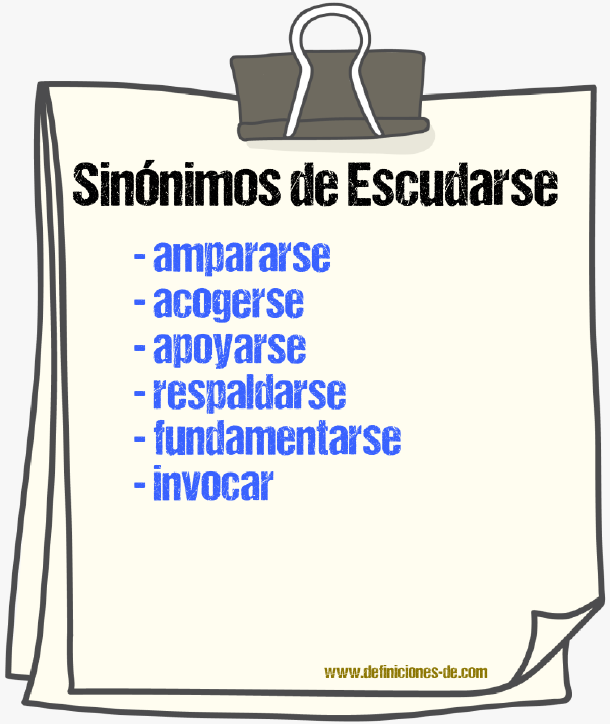 Sinónimos de escudarse