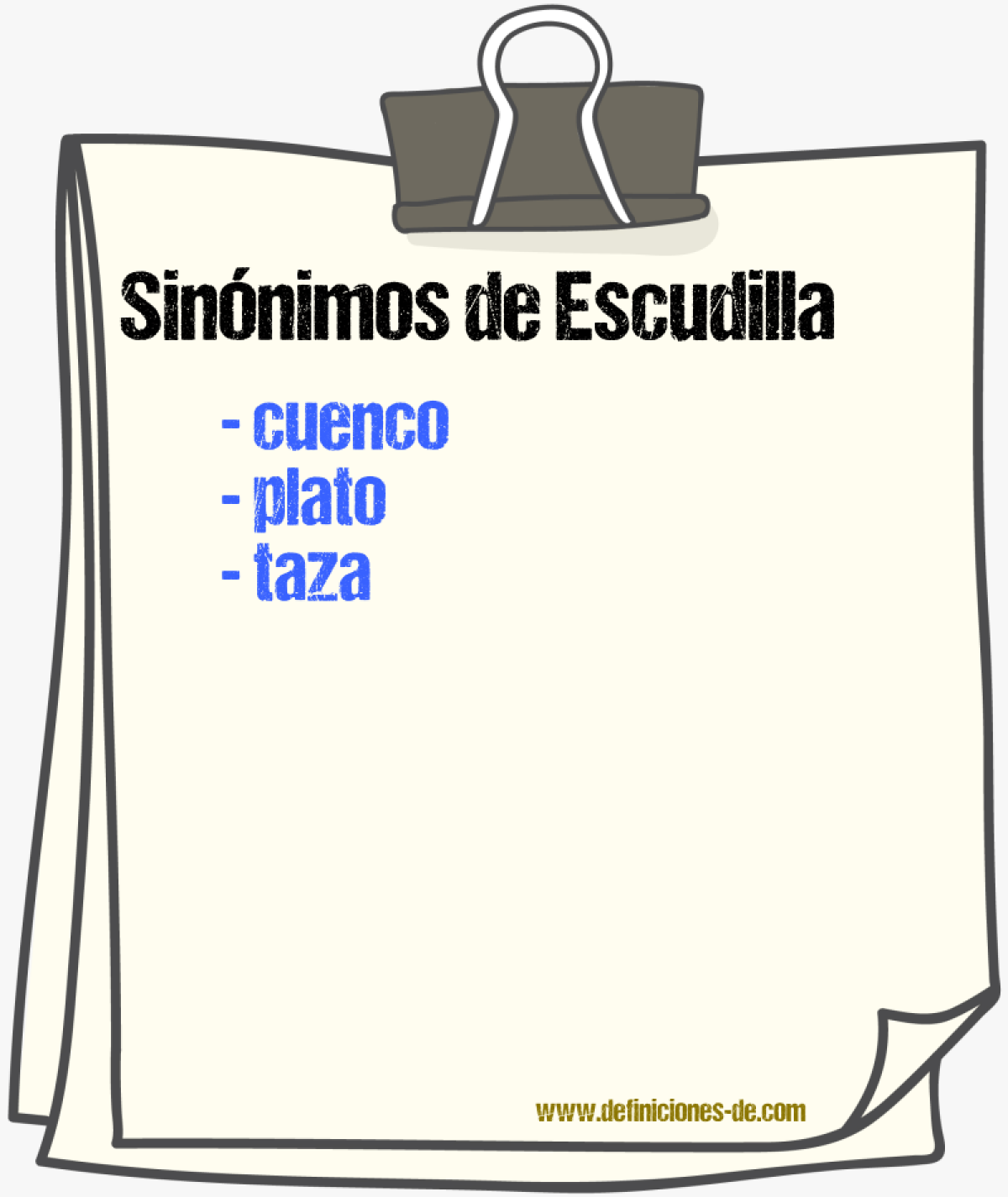 Sinnimos de escudilla