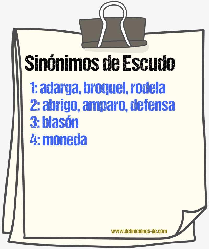 Sinnimos de escudo