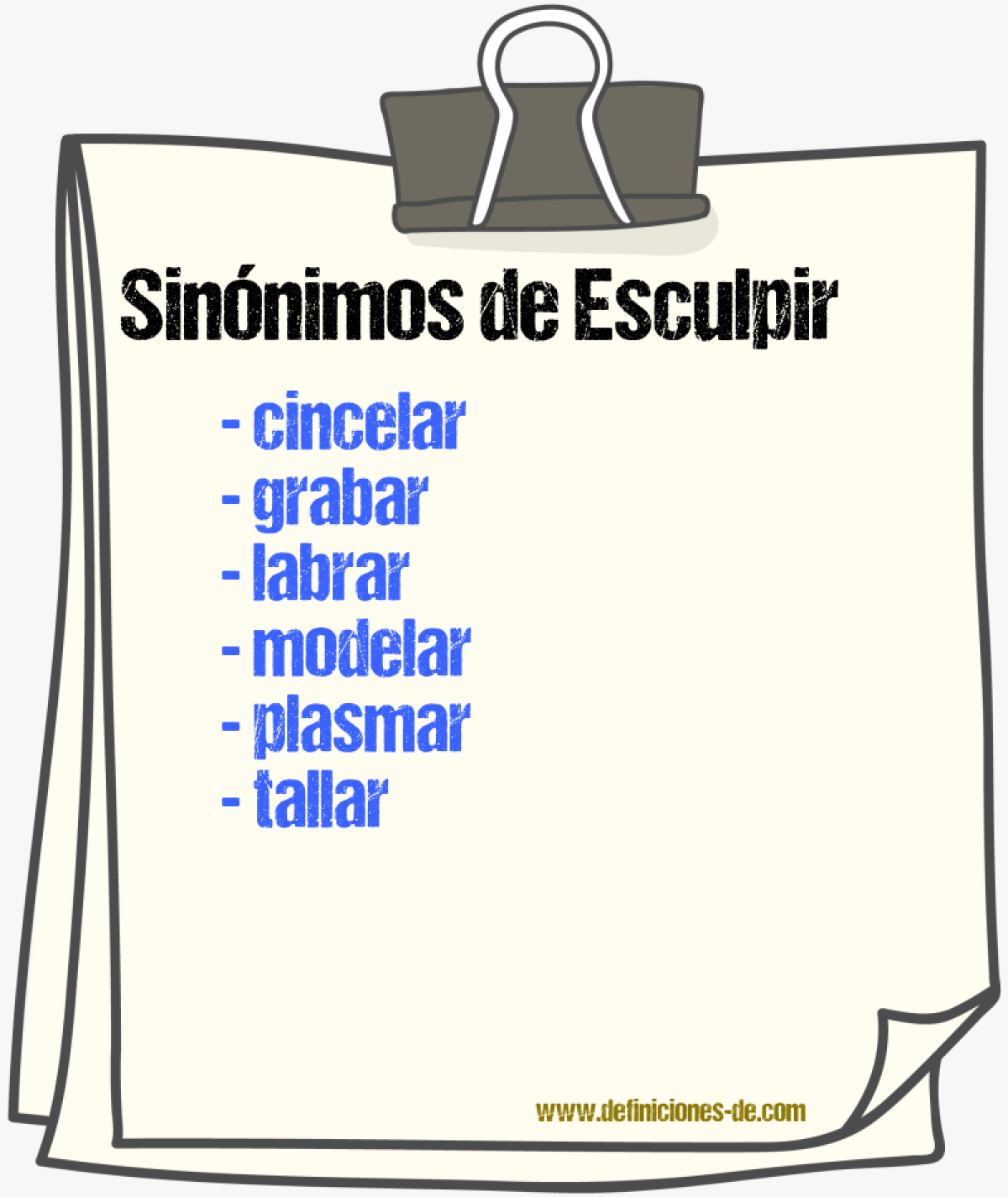 Sinnimos de esculpir