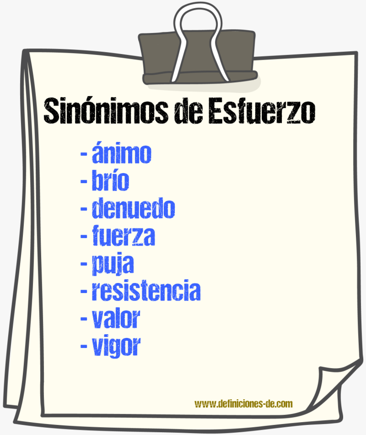 Sinnimos de esfuerzo