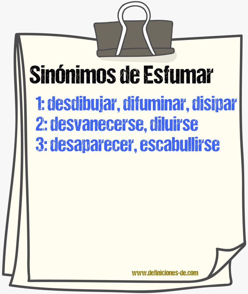 Sinnimos de esfumar