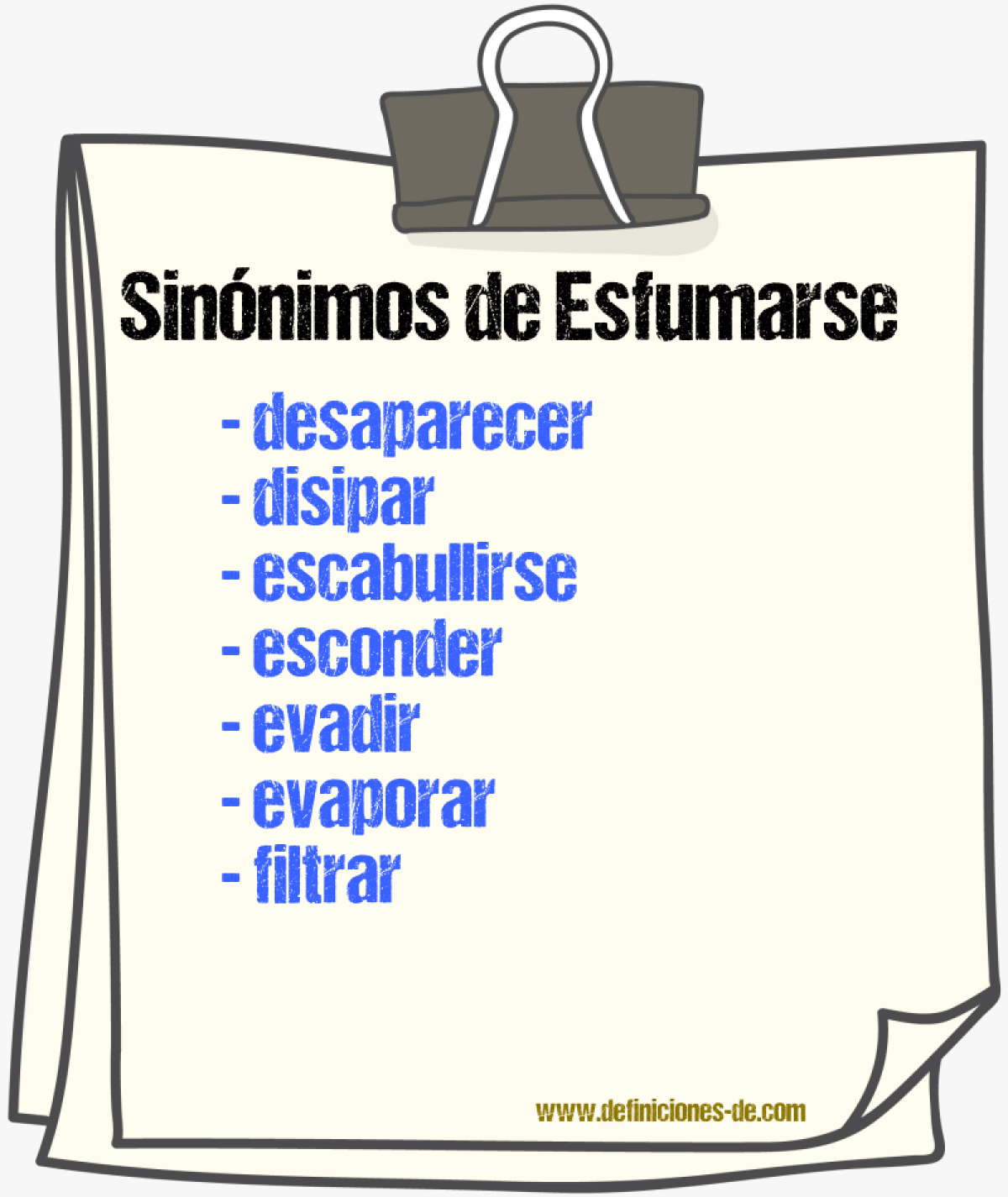 Sinnimos de esfumarse