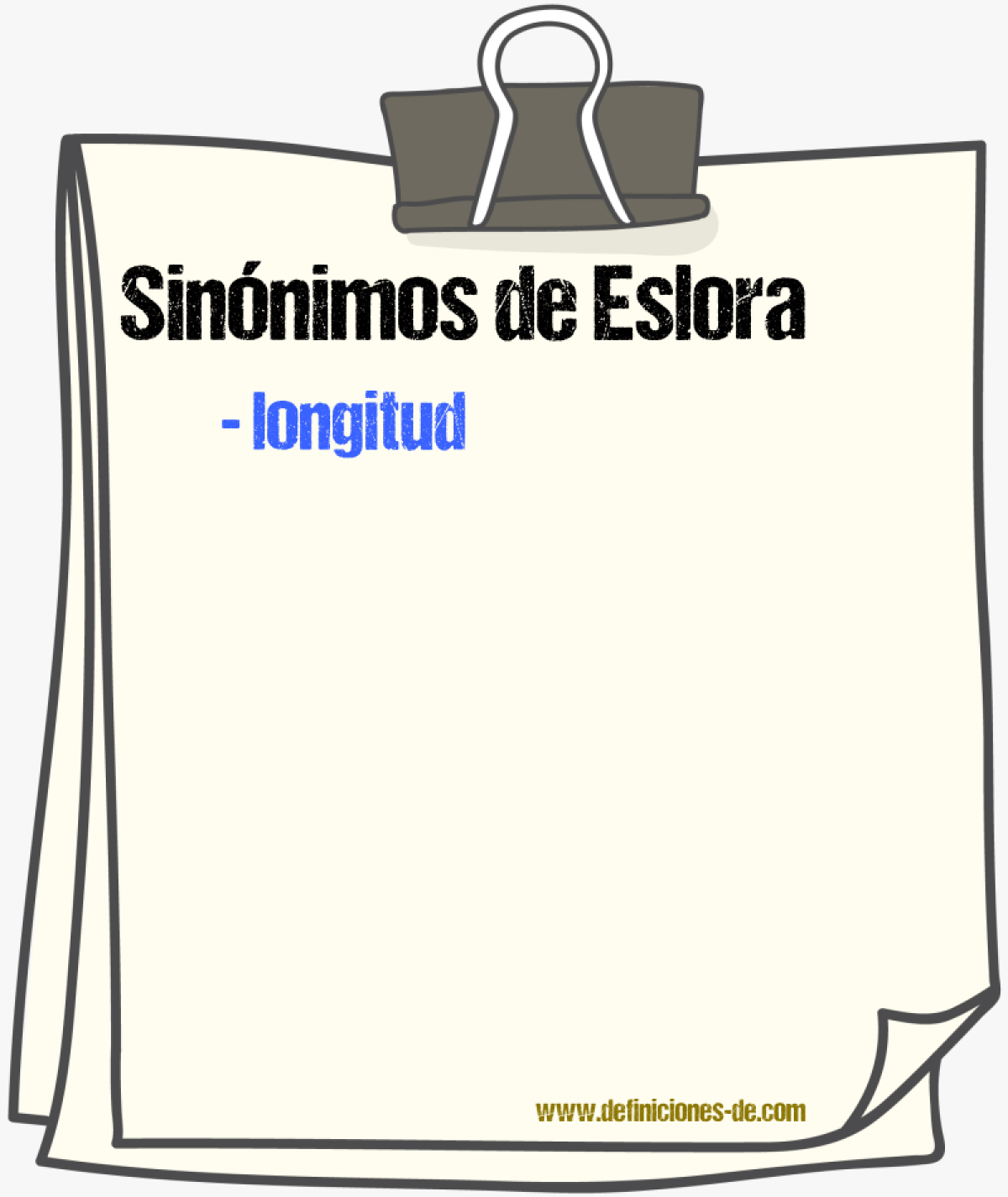 Sinnimos de eslora