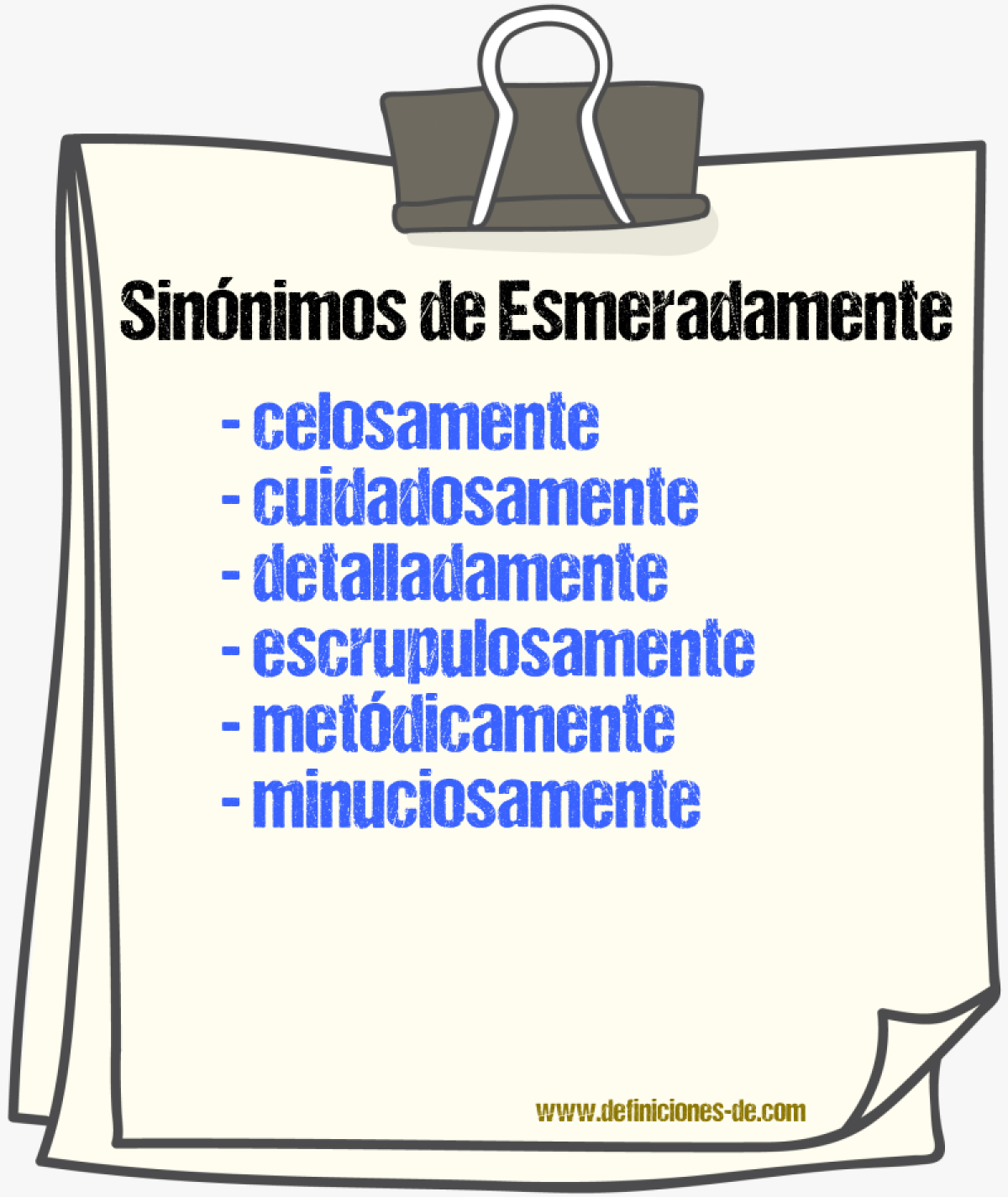 Sinnimos de esmeradamente