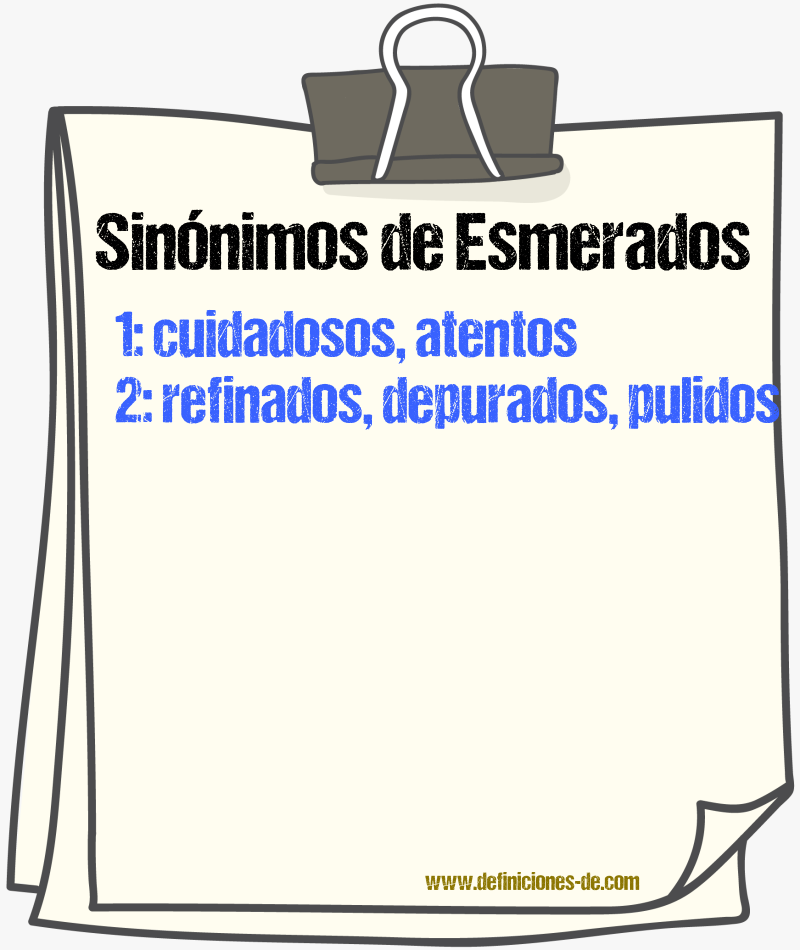 Sinónimos de esmerados