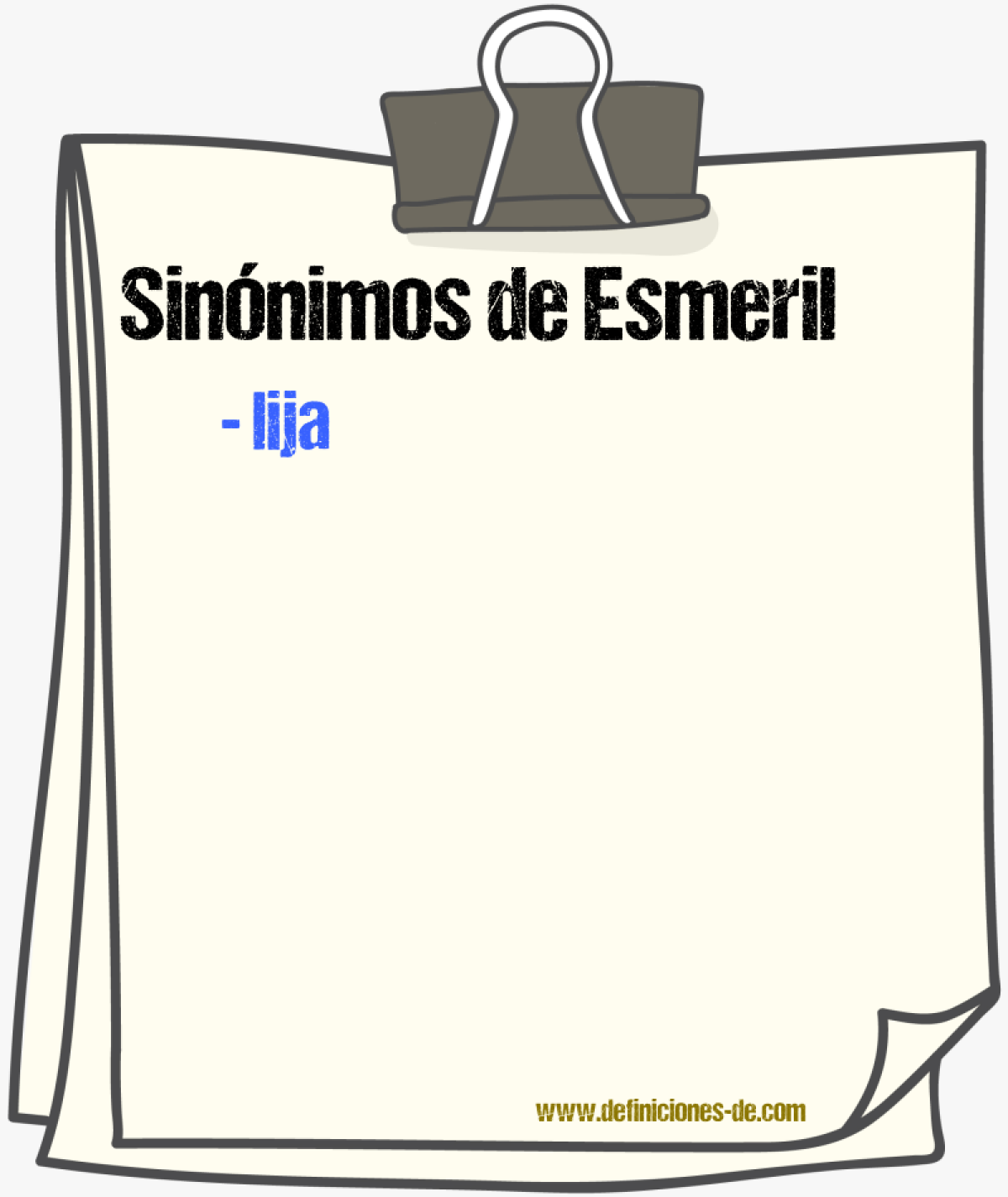 Sinnimos de esmeril